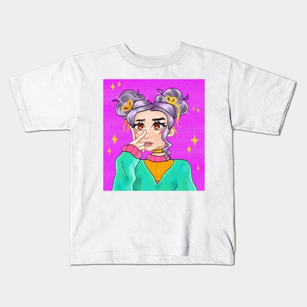 beautiful girl Kids T-Shirt by kixipixies